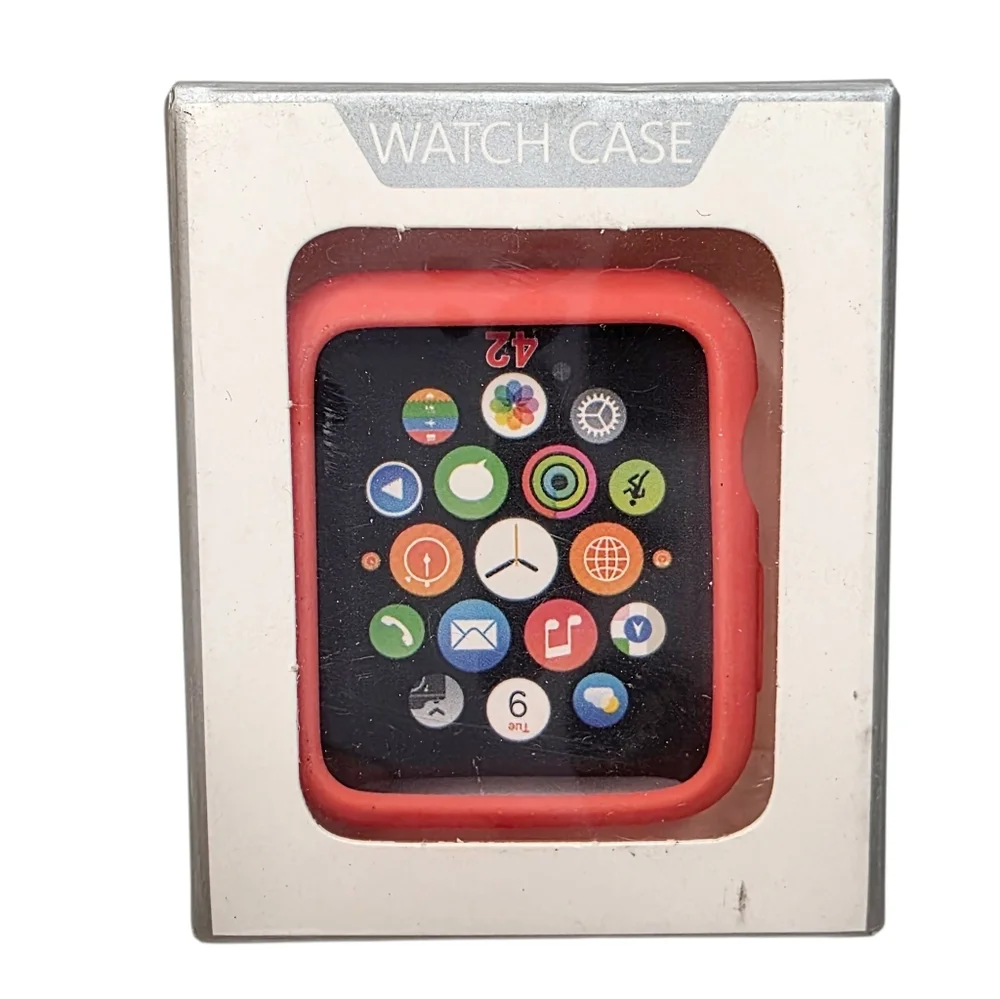 Apple Watch Screen Protector Silicone Bumper Case For 42mm Smartwatch Orange
